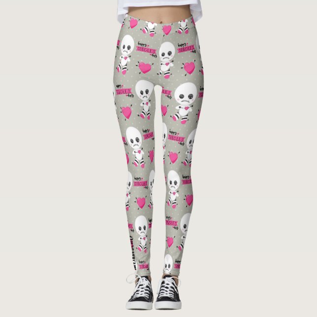 Haunted Heart: Voodoo Doll & Hearts Leggings (Framsida)