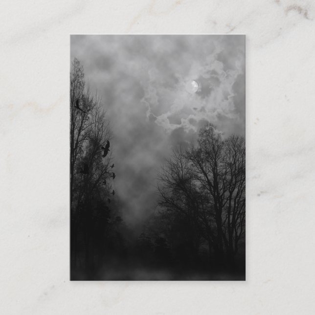 Haunted Himmel med Ravens-Affärskortet Visitkort (Framsida)