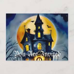Haunted Hollow & Måne Inbjudan Vykort
