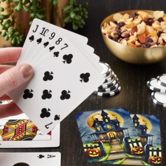 Haunted Hollow & Moon Casinokort (Poker cards easy to shuffle, smooth card stock. Dimensions: 2.5" x 3.5”. 

)