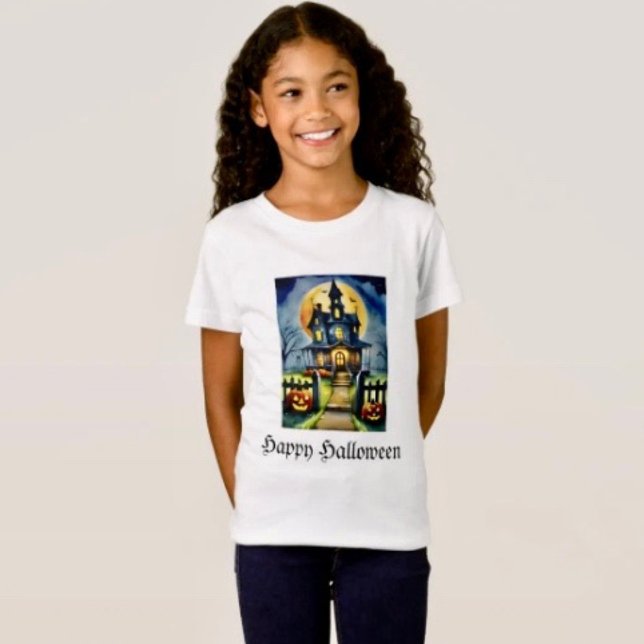 Haunted Hollow & Moon  T Shirt (Comfy tri-blend women’s tee feminine fit, scoop neck, short sleeves, relaxed fit.  
)