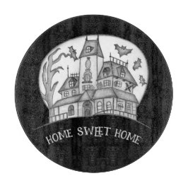 Haunted House and Bats Halloween 