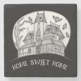 Haunted House and Bats Halloween  Stenunderlägg