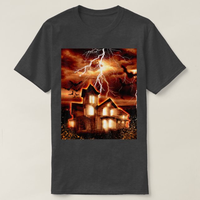 Haunted House Blitz och Thunder T Shirt (Design framsida)