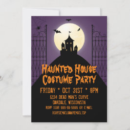 Haunted House Costume Party Halloween Inbjudningar