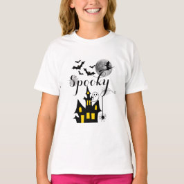 Haunted House Flies Witch Spooky Halloween T Shirt