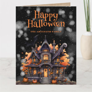Haunted House Ghost Happy halloween Kort