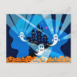 Haunted House, Ghost och Pumpkins Vykort