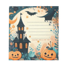 Haunted House Halloween Anteckningsblock