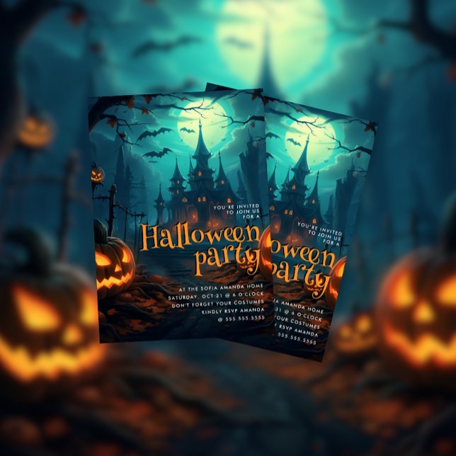 Haunted House Halloween fest Inbjudningar (Skapare uppladdad)