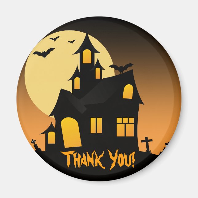 Haunted House Halloween fest Tack Magnet (Framsidan)