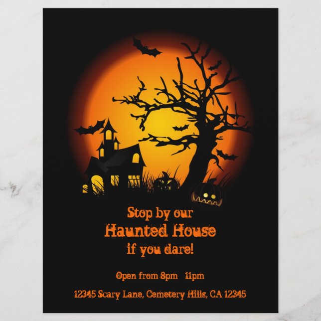 Haunted House Halloween Flyers (Framsidan)