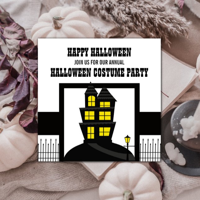 Haunted House Halloween Inbjudan (Haunted House Halloween Invite)