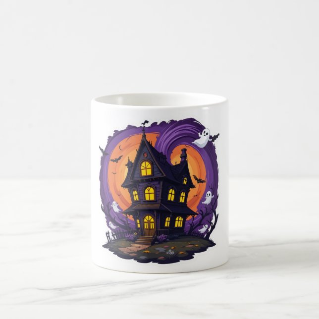 Haunted House Halloween Mugg - Spooky Gothic Mansi (Center)