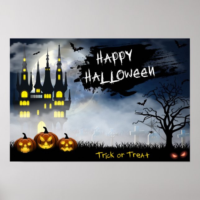 Haunted House Halloween Poster (Framsidan)