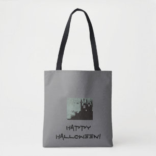 Haunted House Halloween Tote Tygkasse