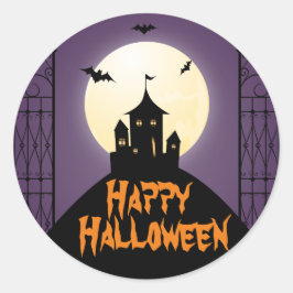 Haunted House Happy halloween Runt Klistermärke