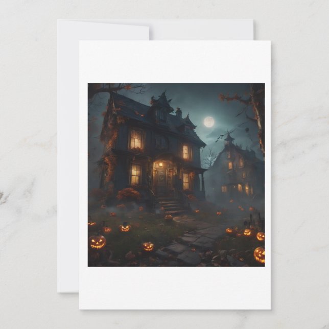 haunted house inbjudningar (Framsida)