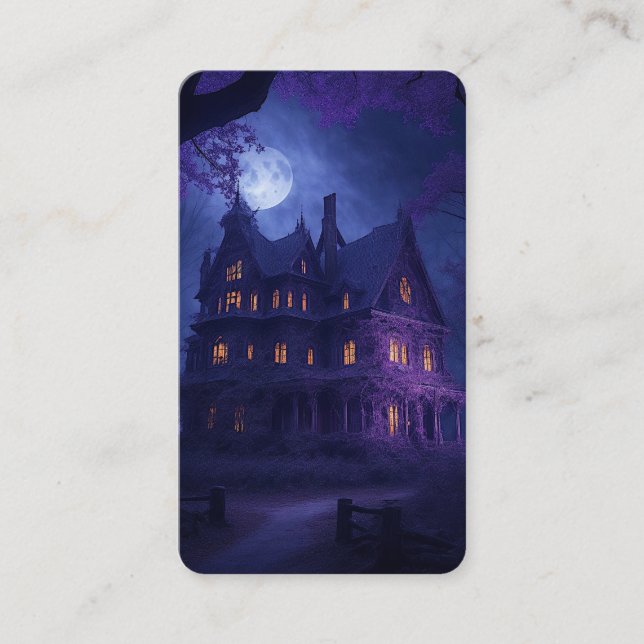 Haunted House on the Hill Bookmark Visitkort (Framsida)