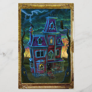 Haunted House Porträtt Flyer