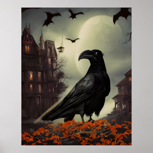 Haunted House Raven Poster (Framsidan)
