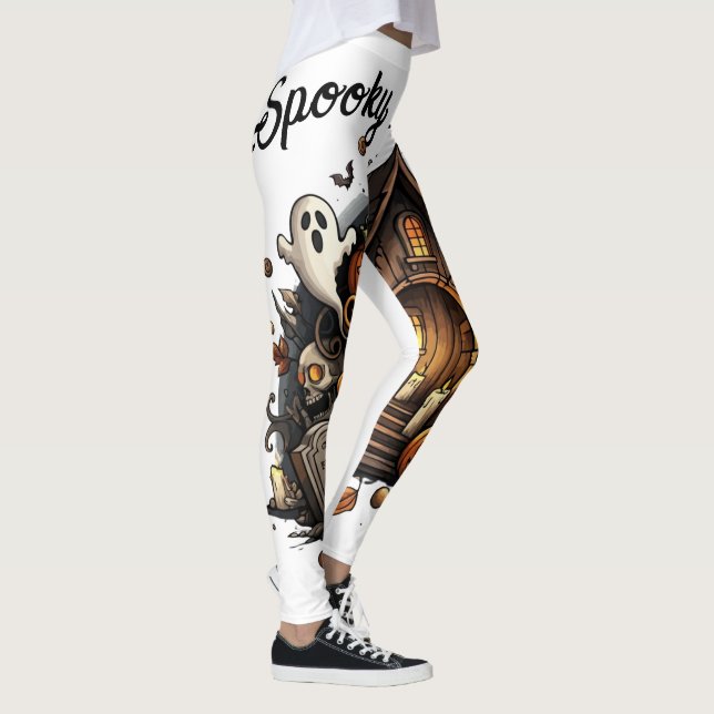 Haunted House Spooky Leggings 🕷️ 🎃 (Höger)