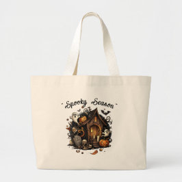 Haunted House Spooky Season Essentials Tote Jumbo Tygkasse