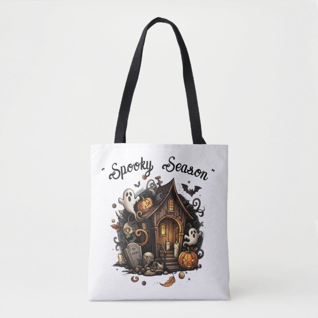 Haunted House Spooky Season Essentials Tote Tygkasse (Framsida)