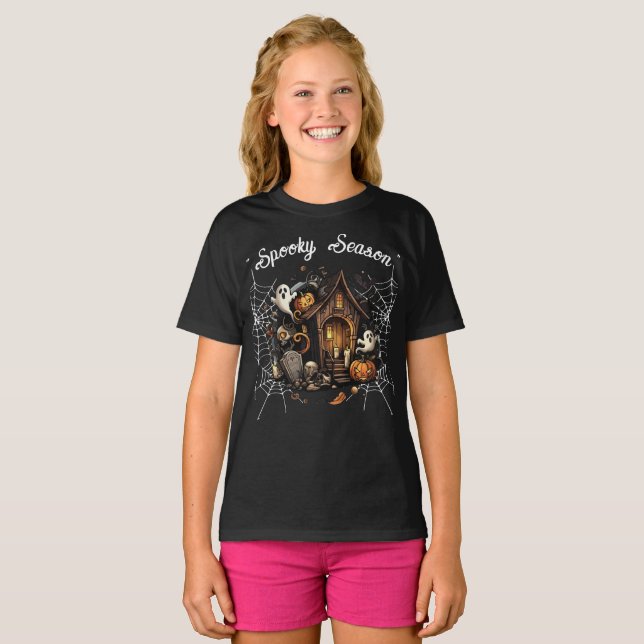Haunted House Spooky T-Shirt - 👻 (Hel framsida)
