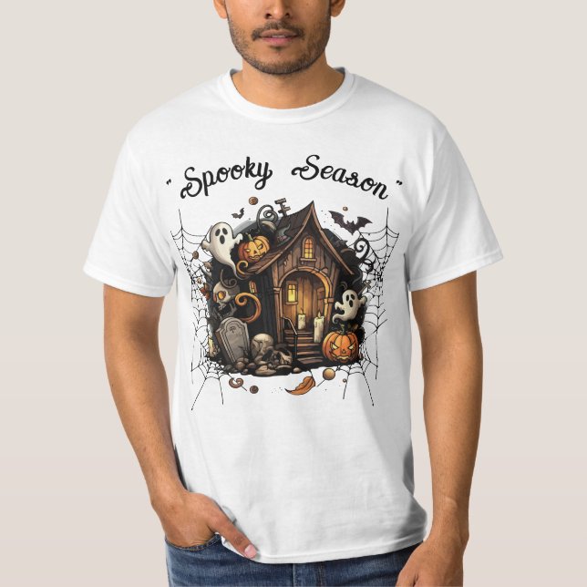 Haunted House Spooky T-Shirt 👻 🎃 (Framsida)