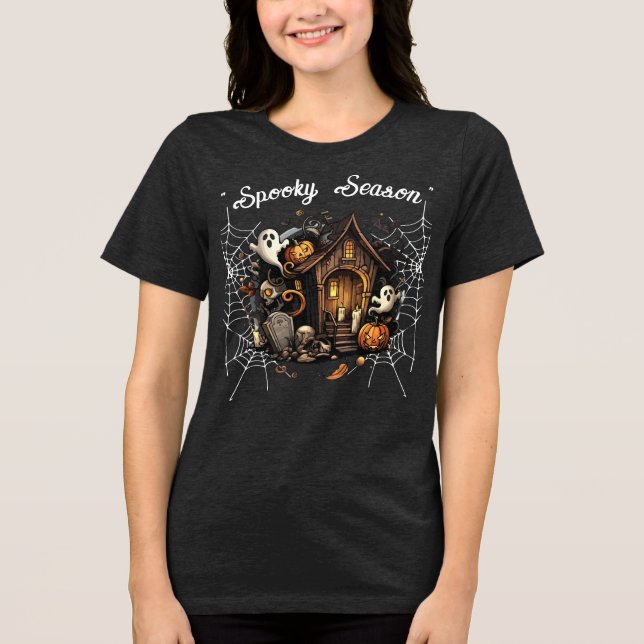Haunted House Spooky T-Shirt - 👻 (Framsida)