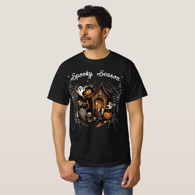 Haunted House Spooky T-Shirt - 👻 (Hel framsida)