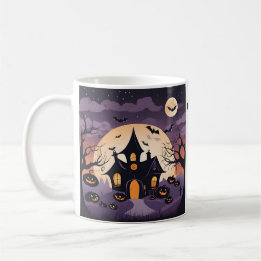 Haunted House Trick Treat Halloween Kaffemugg