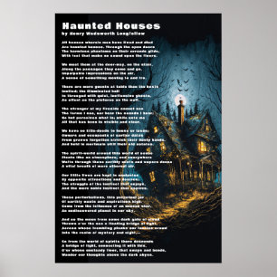Haunted Houses Dikt av Henry Wadsworth Longmedmeda Poster