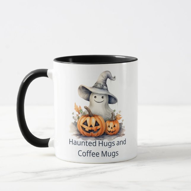 Haunted Hugs och Kaffe koppar Ghost Halloween Mugg (Vänster)