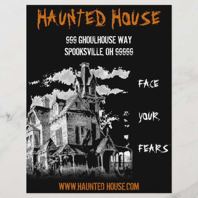 HAUNTED HUS FLYER (Framsidan)
