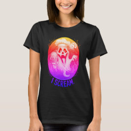 Haunted Ice Cream Ghost Halloween T Shirt