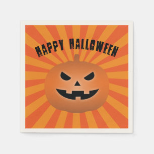 Haunted Jack o lantern Pumpkin Halloween fest Pappersservett