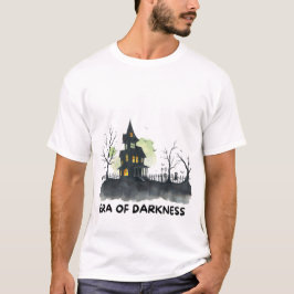 Haunted Manor T-Shirt - Moonlit House & Fladdermus