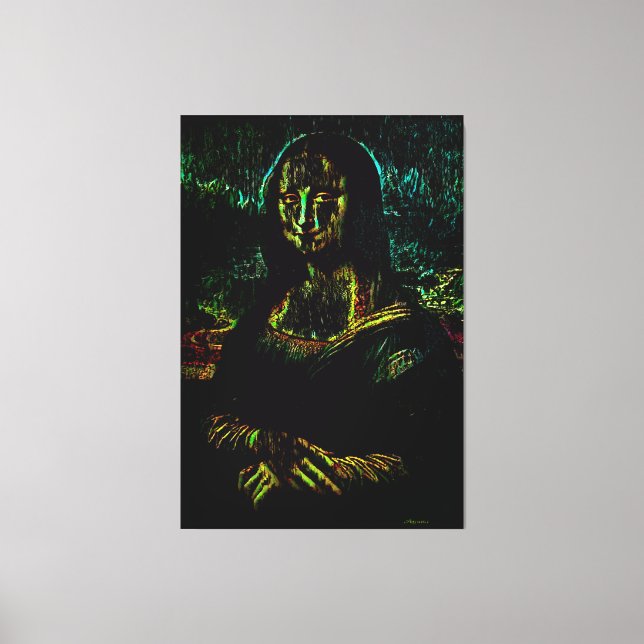 Haunted Mona Lisa Oil Canvastryck (Framsida)
