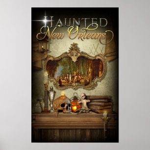 Haunted New Orleans Voodoo Andlig Altar Poster