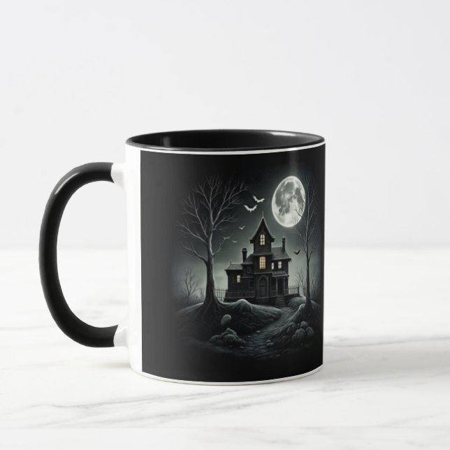 HAUNTED NIGHT Black Mug  Mugg (Vänster)