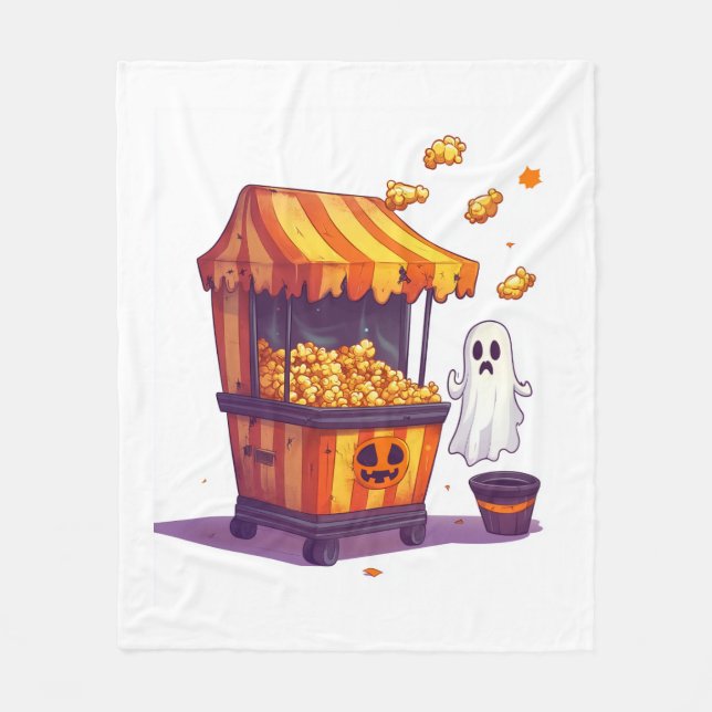 Haunted Popcorn Stand Fleecefilt (Framsidan)