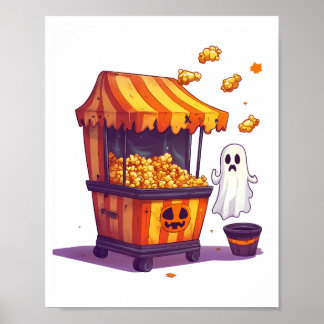 Haunted Popcorn Stand Poster