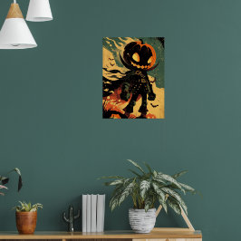 Haunted Pumpkin Knight Poster