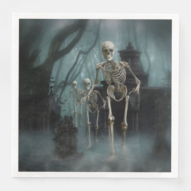 Haunted Skeletons Pappersservett (Framsida)