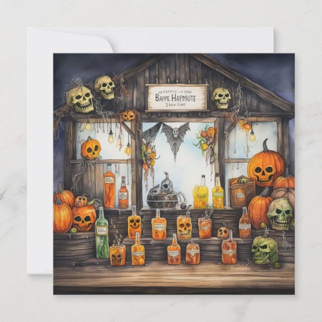 👻 🍺 "Haunted Skutt & Hors d'oeuvres" 🍺 👻 Inbjudningar (Framsida)