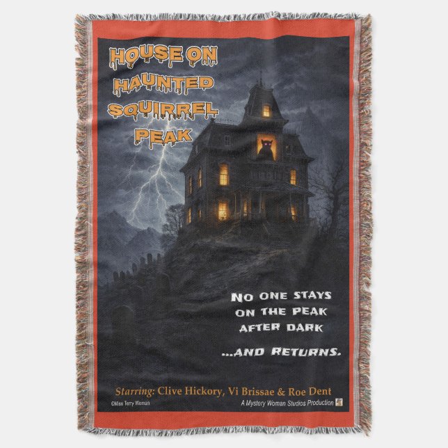 Haunted Squirrel Peak Filt (Framsidan Vertikal)