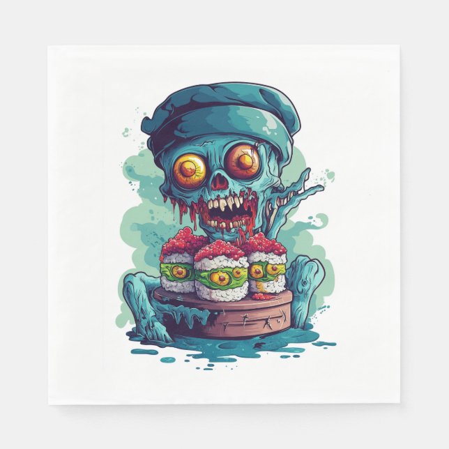 Haunted Sushi Chef Pappersservett (Framsidan)