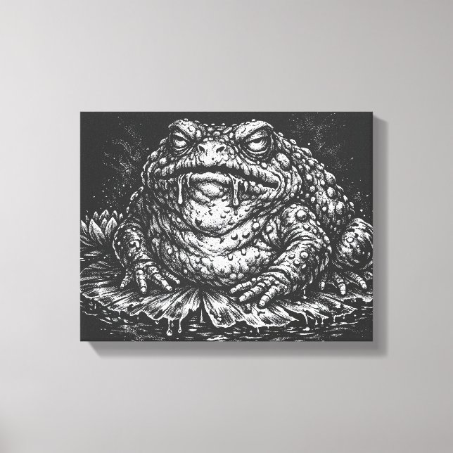 Haunted Toad Sigil av BurnsInHell Canvastryck (Framsida)